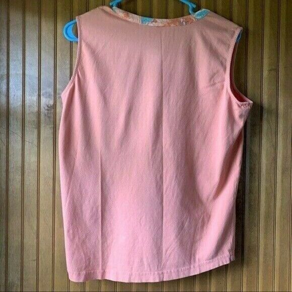 Blair Peach Floral Tank Top | Women Medium - Picture 2 of 7